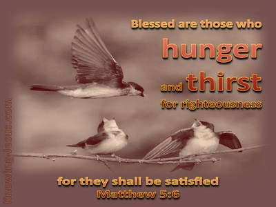 Matthew 5:6 Hunger And Thirst For Righteousness Sake (brown)